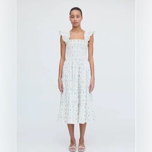 Hill House Ellie Nap Dress in Pastel Trellis Size S